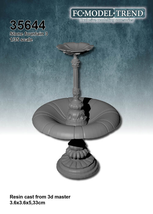 35644 Stone fountain 3, 1/35 scale.