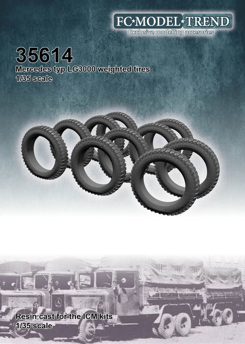 35614 Mercedes typ LG3000, weighted tires, 1/35 scale.
