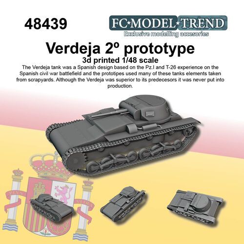 48439 Verdeja tank, 2 prototype, 1/48 scale.