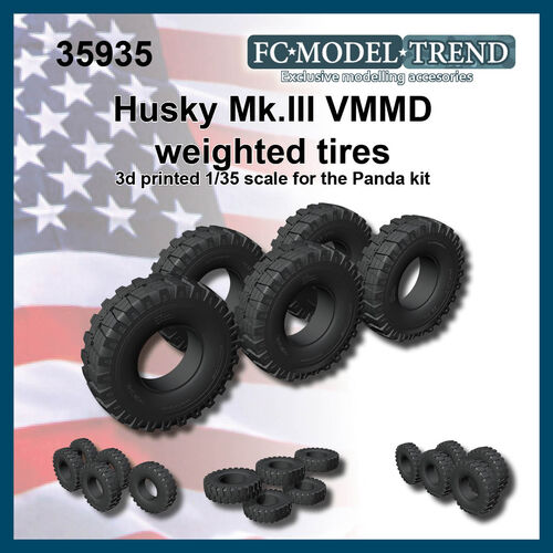 35935 Husky Mk.III VMMD, weighted tires, 1/35 scale.