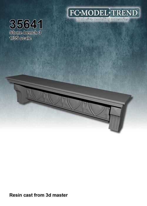 35641 Stone bench, 1/35 scale.