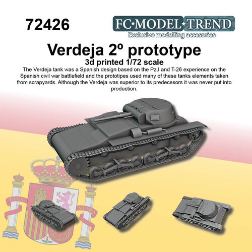 72426 Tanque Verdeja, prototipo 2, escala 1/72.