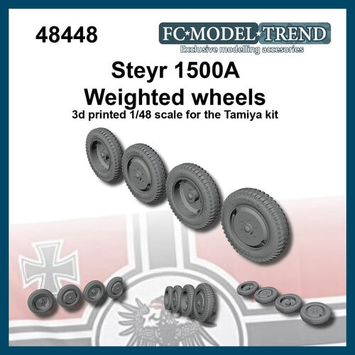 48448 Steyr 1500A weighted wheels, 1/48 scale.