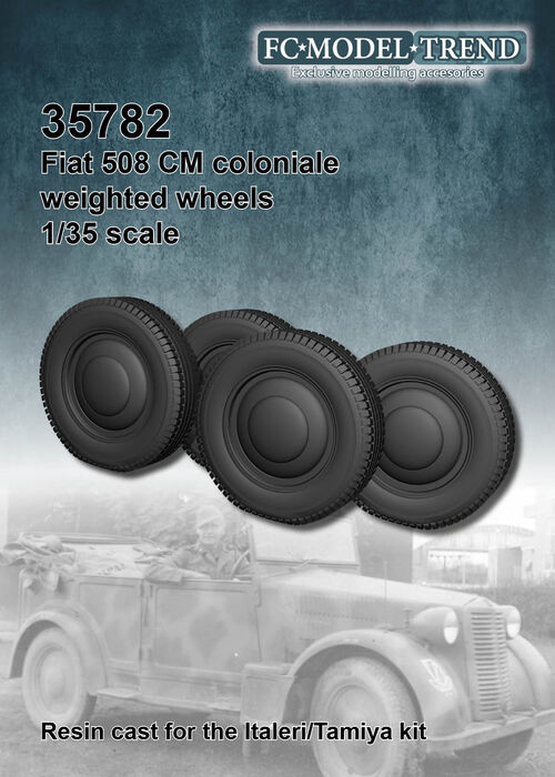 35782 Fiat 508CM, weighted wheels, 1/35 scale.