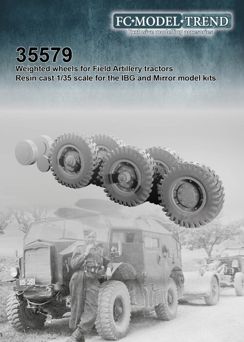 35779 Morris C8 weighted wheels, 1/35 scale.