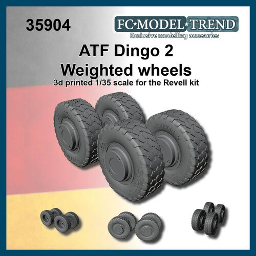 35904 ATF Dingo 2, weighted wheels, 1/35 scale.