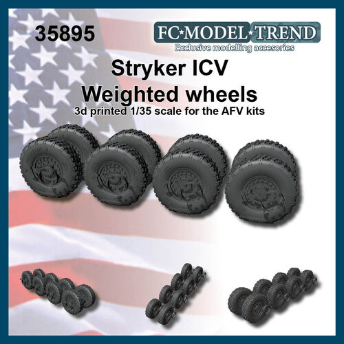 35895 Stryker IFV weighted wheels, 1/35 scale.