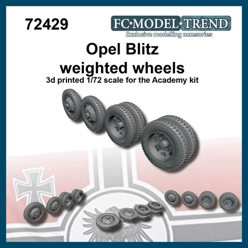 72429 Opel Blitz, ruedas con peso, escala 1/72.