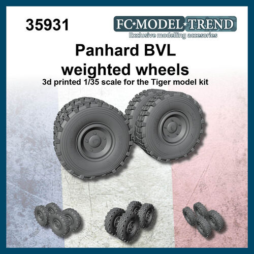 35931 Panhard VBL, weighted wheels, 1/35 scale.