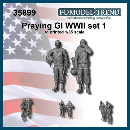 35899 US soldiers praying set 1, 1/35 scale.