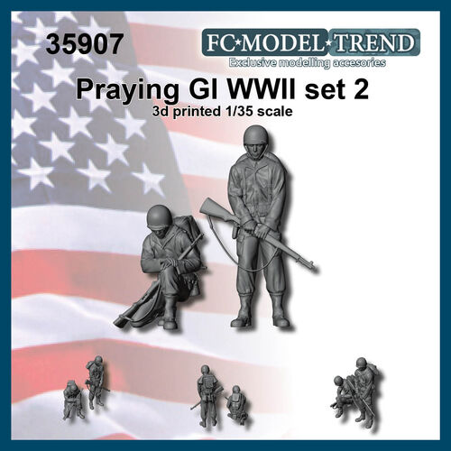 35907 Praying GI, set 2, 1/35 scale.