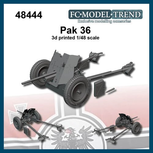 48444 Pak 36 German 37mm gun, 1/48 scale.