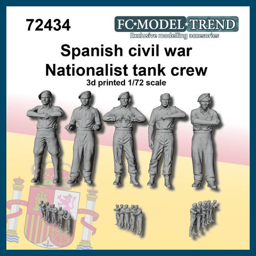 72434 Spanish civil war nationalist tanc crew. 1/72 scale.