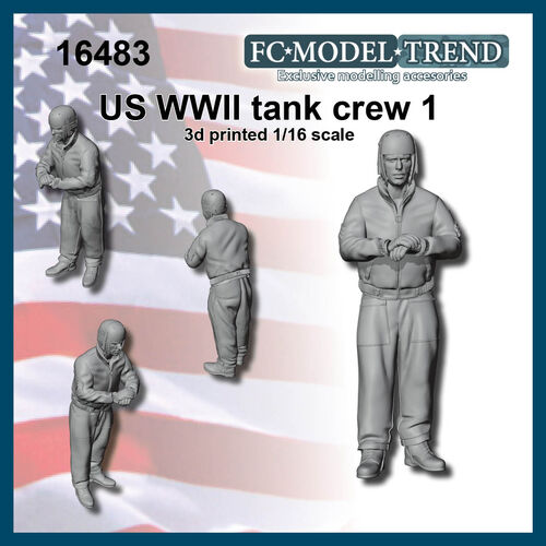 16483 US tank crew WWII, 1/16 scale.