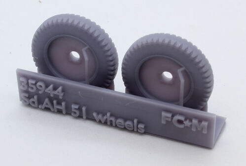 35944 Sd.AH 51 trailer, Flak 30/38, ruedas con peso, escala 1/35