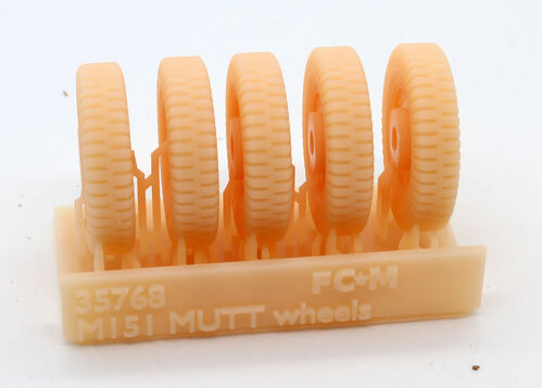 35768 Ford MUTT M151 weighted wheels, 1/35 scale.