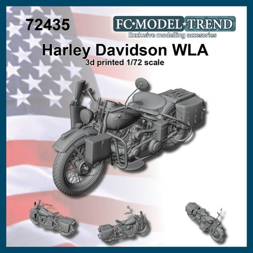 72435 Harley Davidson WLA, escala 1/72. Incluye dos maquetas completas.