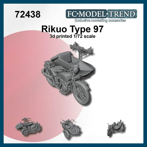 72438 Rikuo Type 97 with sidecar, 1/72 scale.