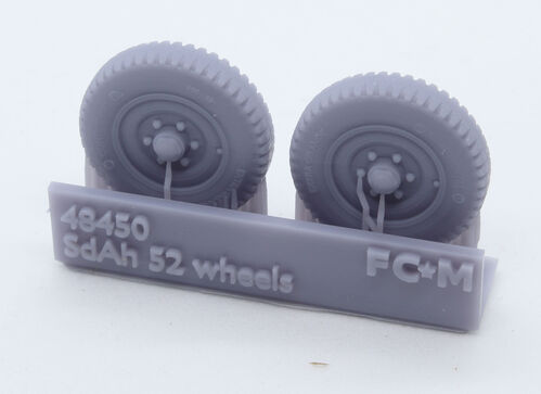 48450 Sd.AH 52 trailer, weighted wheels, 1/48 scale.