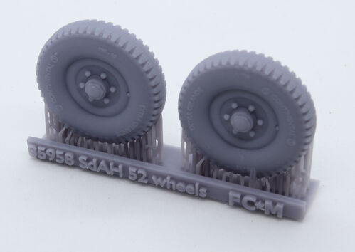 35958 Sd.AH 52 trailer, weighted wheels, 1/35 scale.