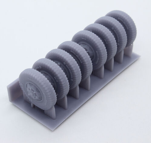 48457 Sdkfz 234 weighted wheels, 1/48 scale.