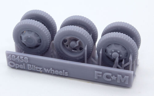 48458 Opel Blitz weighted wheels, 1/48 scale.