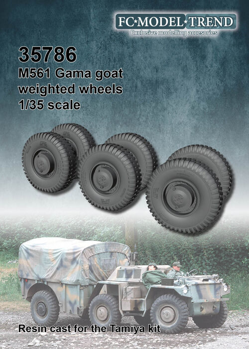 35786 Gama goat, weighted wheels, 1/35 scale.