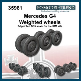 35961 Mercedes G4 "gelande" weighted wheels, 1/35 scale.