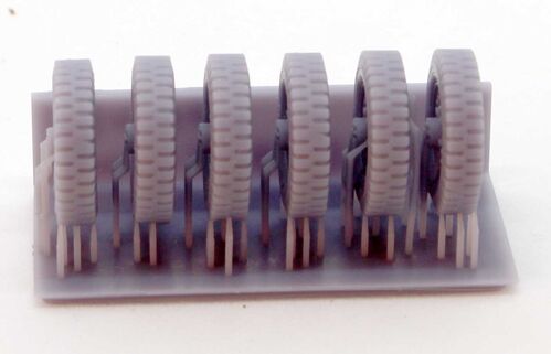 72439 DUKW weighted wheels, 1/72 scale.