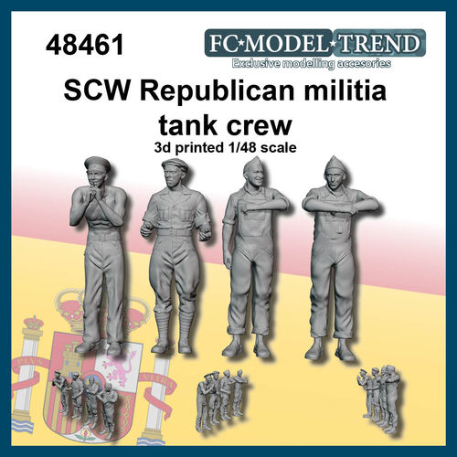 48461 Militian tank crew SCW, 1/48 scale.