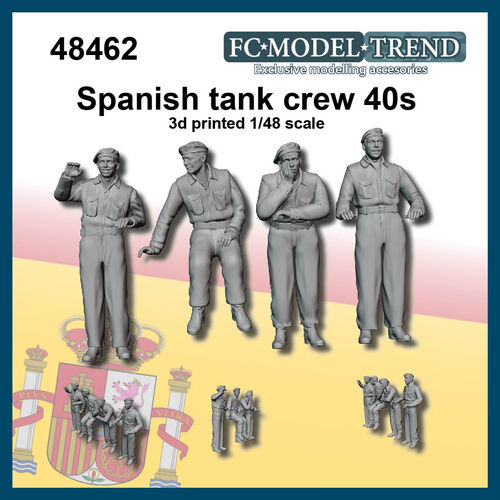 48462 Spanish tank crew 40s, 1/48 scale.