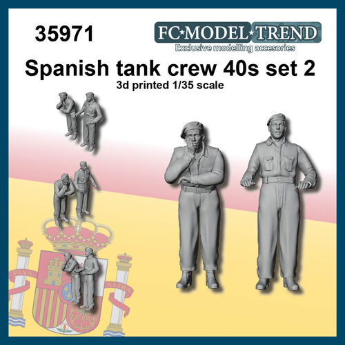 35971 Spanish tank crew, 40s, set 2. 1/35 scale.