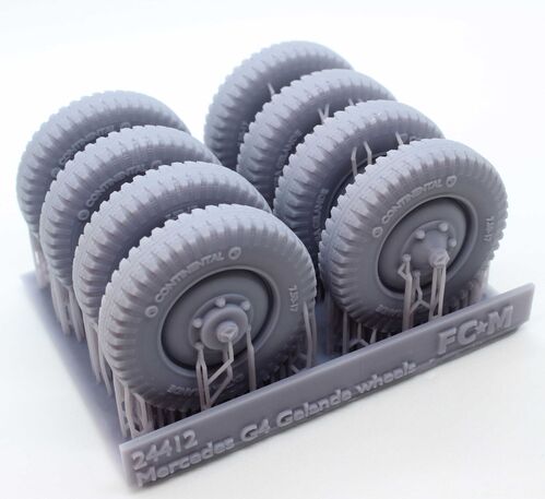 24412 Mercedes G4,  weighted Gelande wheels, 1/24 scale.