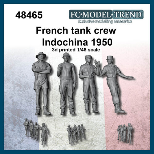 48465 French tank crew, Indochina 1950. 1/48 scale.