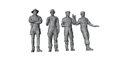 72449 French tank crew, Indochina 1950. 1/72 scale.