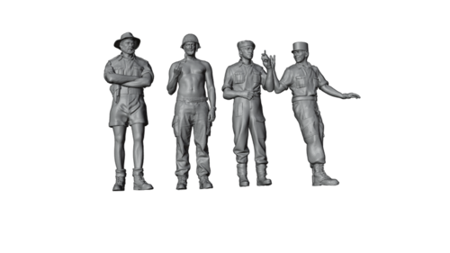 48465 French tank crew, Indochina 1950. 1/48 scale.
