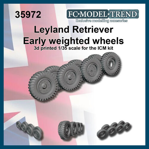 35972 Leyland Retriever modelo temprano, ruedas con peso, escala 1/35.