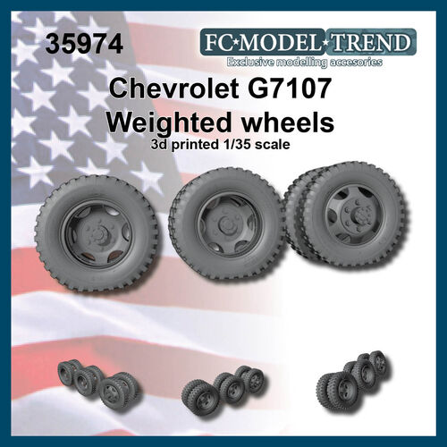 35974 Chevrolet G7107, ruedas con peso. Escala 1/35.