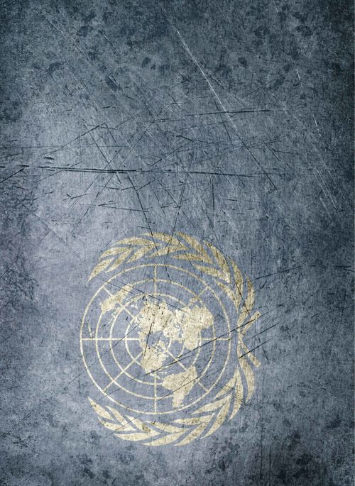 35385 Grunge self adhesive base United nations 26x19cm