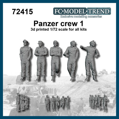 72415 Panzer crew, set 1, 1/72 scale