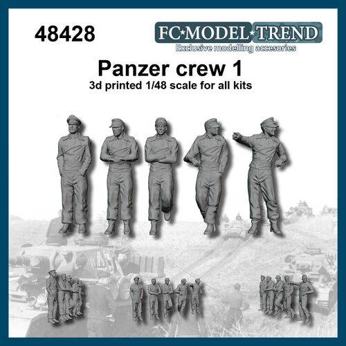 48428 Panzer crew, set 1, 1/48 scale