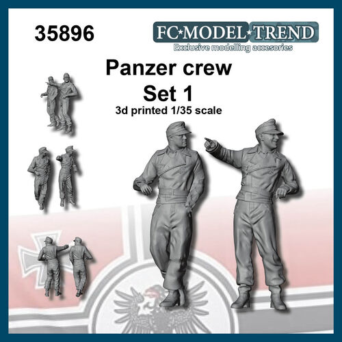 35896 Panzer crew, set 1, 1/35 scale.