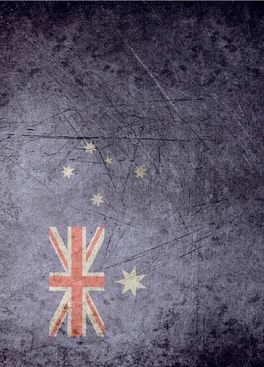 35388 Grunge self adhesive base Australia 19x13cm