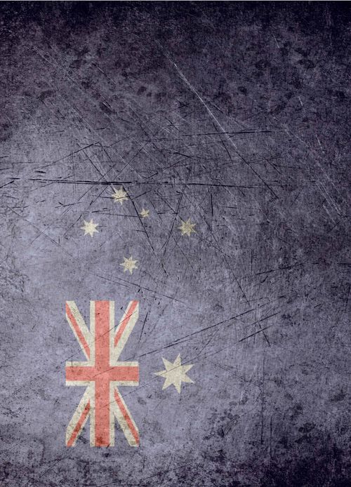 35388 Grunge self adhesive base Australia 19x13cm