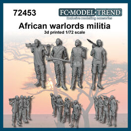 72453 African warlords militia, 1/72 scale.