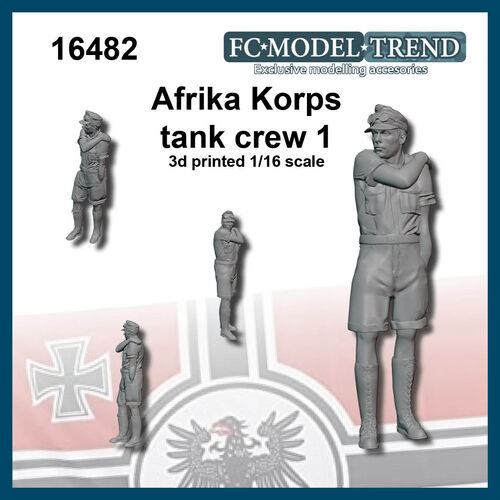 16482 Afrika Korps tank crew , 1/16 scale.