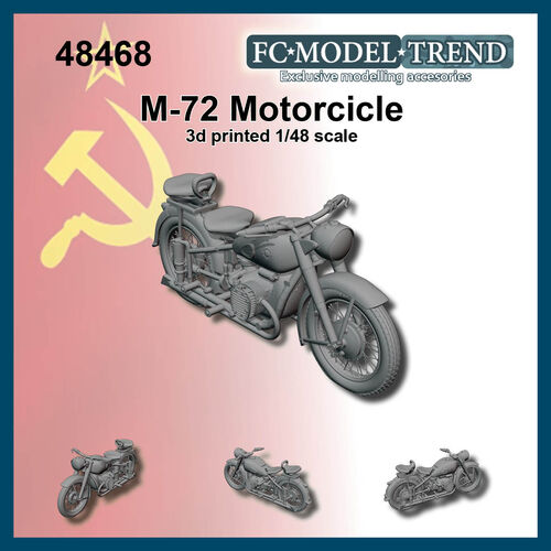 48468  Soviet motorcycle WWII M-72, 1/48 scale.