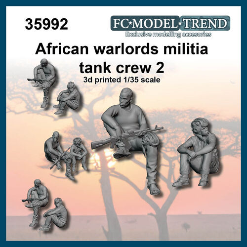 35992 Tripulación de carro milicia de los señores de la guerra de África. Set 2, escala 1/35.