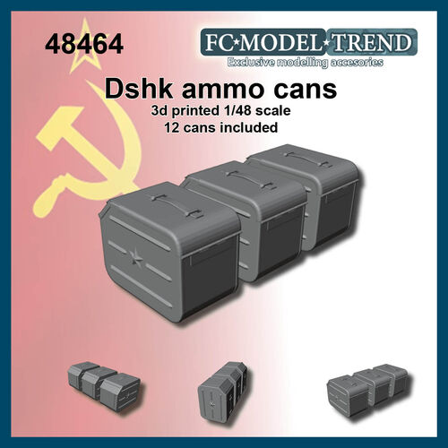 48464 Soviet heavy MG Dshk ammo containers, 1/48 scale.