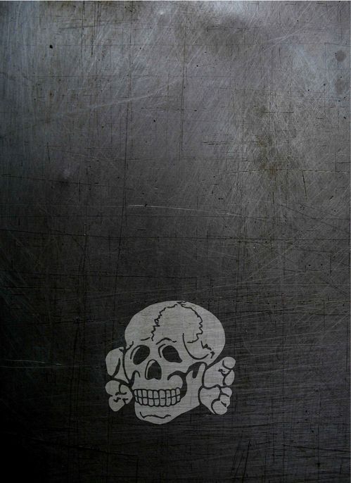 35393 Grunge self adhesive base Totenkopf 26x19cm